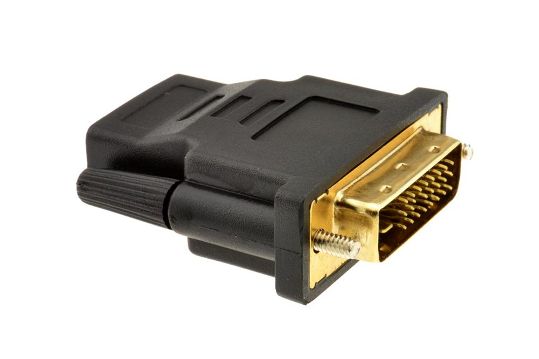 מעביר שקע HDMI לתקע 24+1 DVI זהב