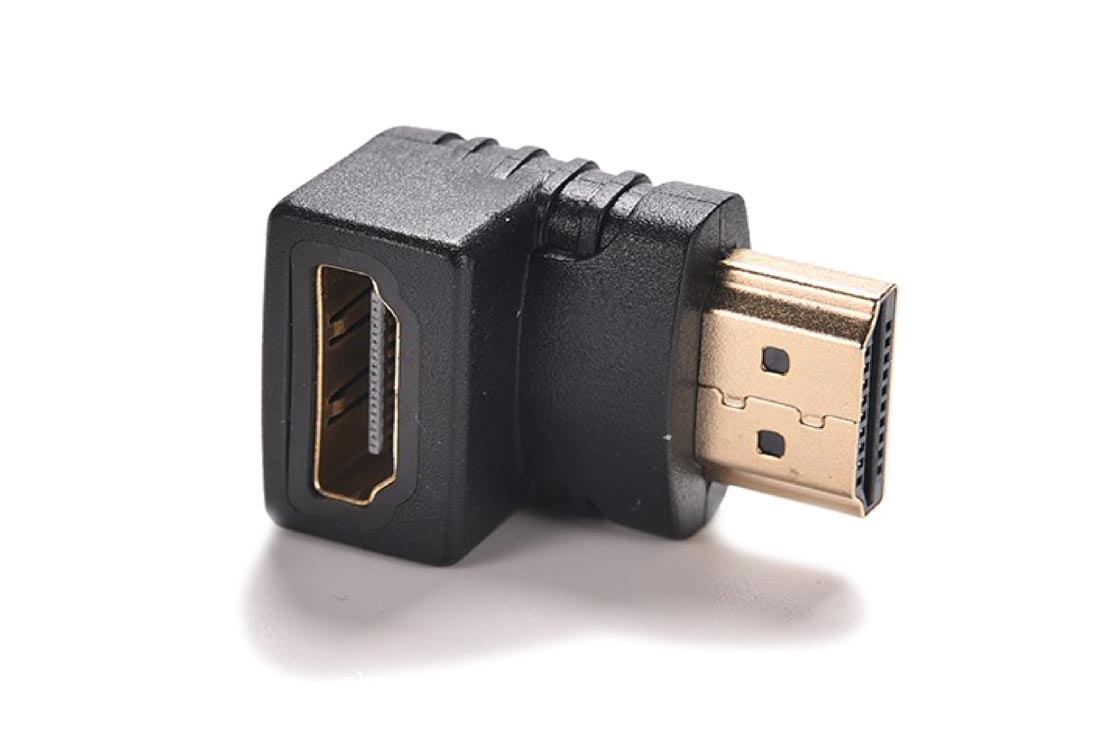 מעביר שקע HDMI לתקע HDMI בזוית