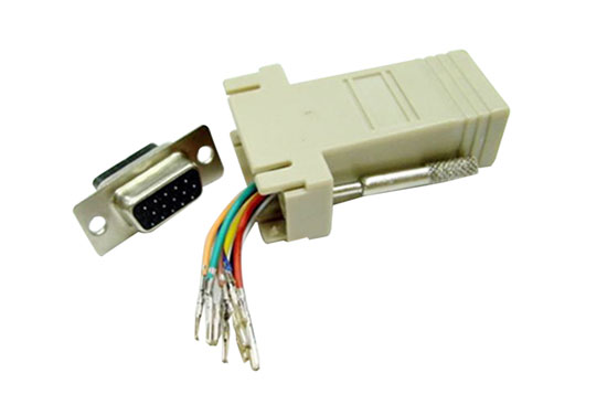 מעביר שקע D15 HD צפוף לשקע RJ-45