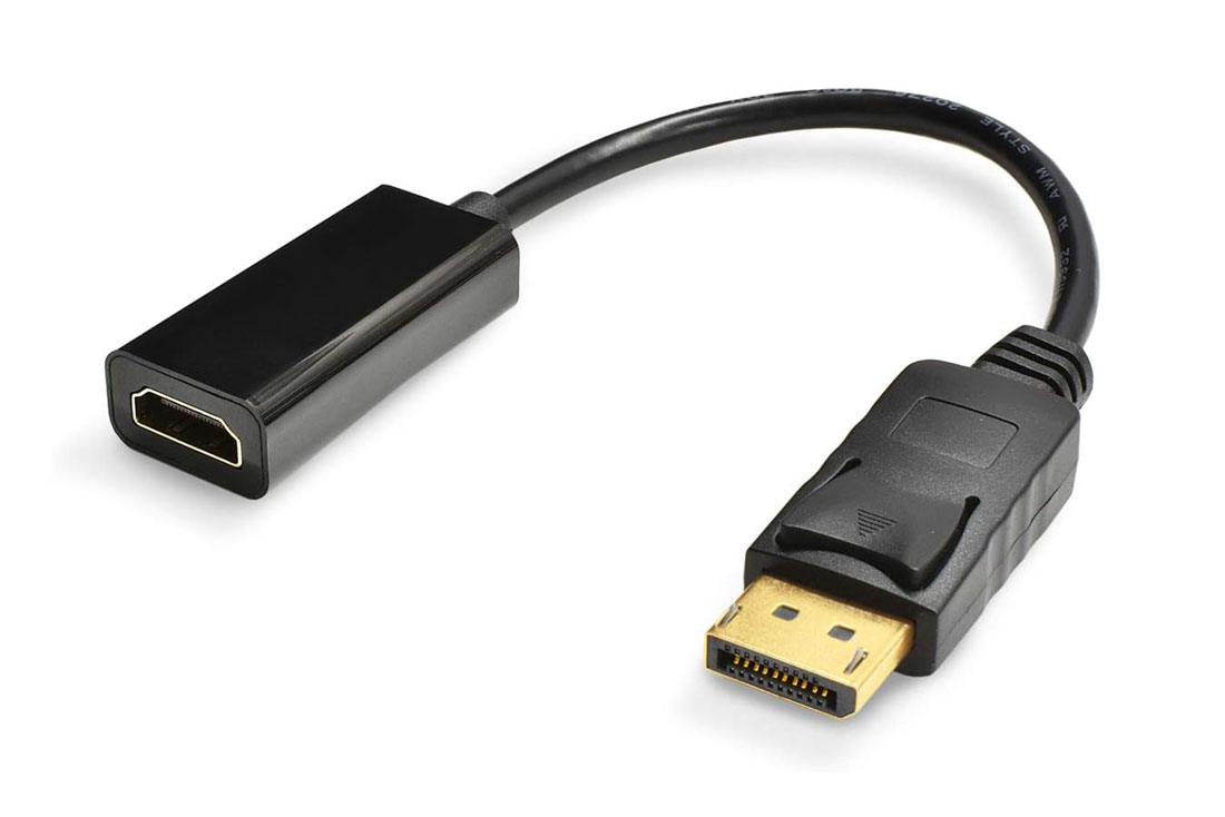 מעביר שקע HDMI לתקע DP כבל 20CM תומך 4K