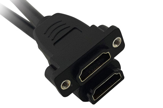 מעביר שקע HDMI לשקע HDMI שאסי ברגים 20 ס"מ