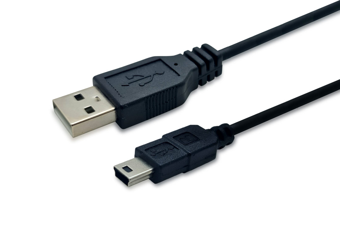 כבל מיני USB 5 פין טרפז באורך 1.8 מ´