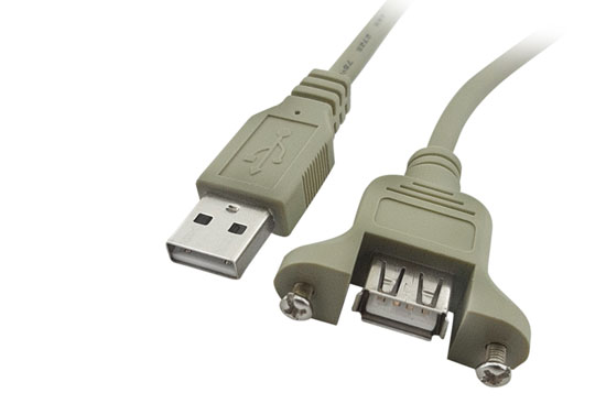 כבל מאריך USB באורך 0.2 מ´ A-A לשאסי