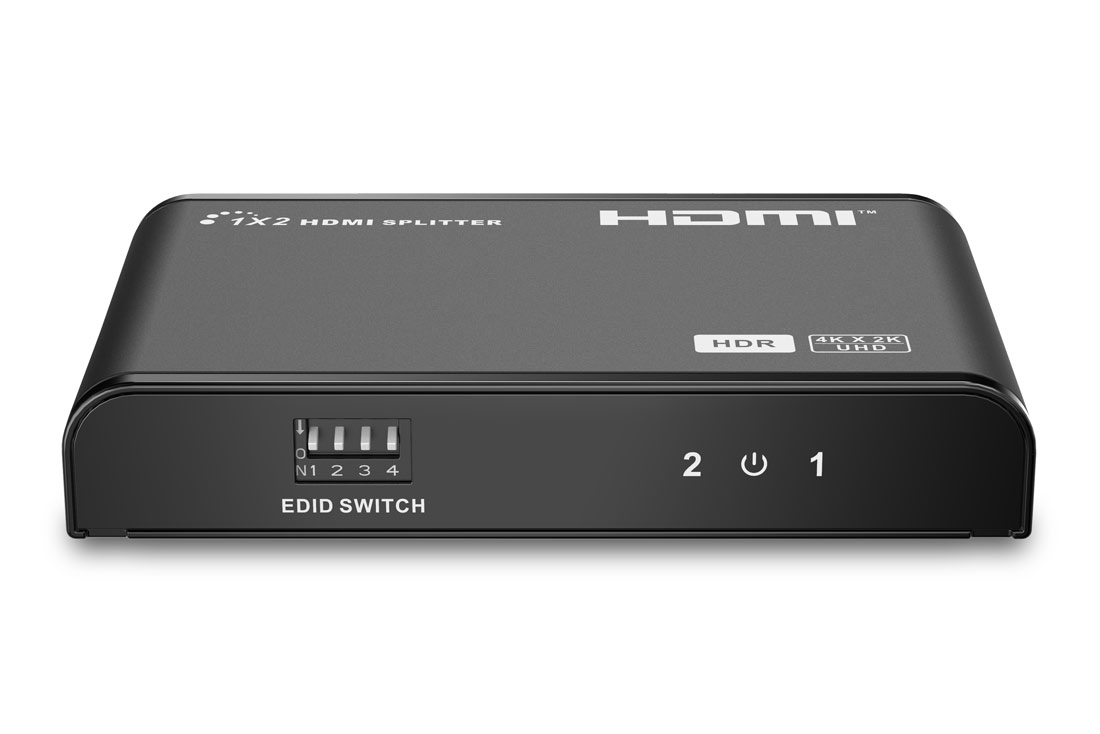 מפצל HDMI 1X2 4K HDR+EDID